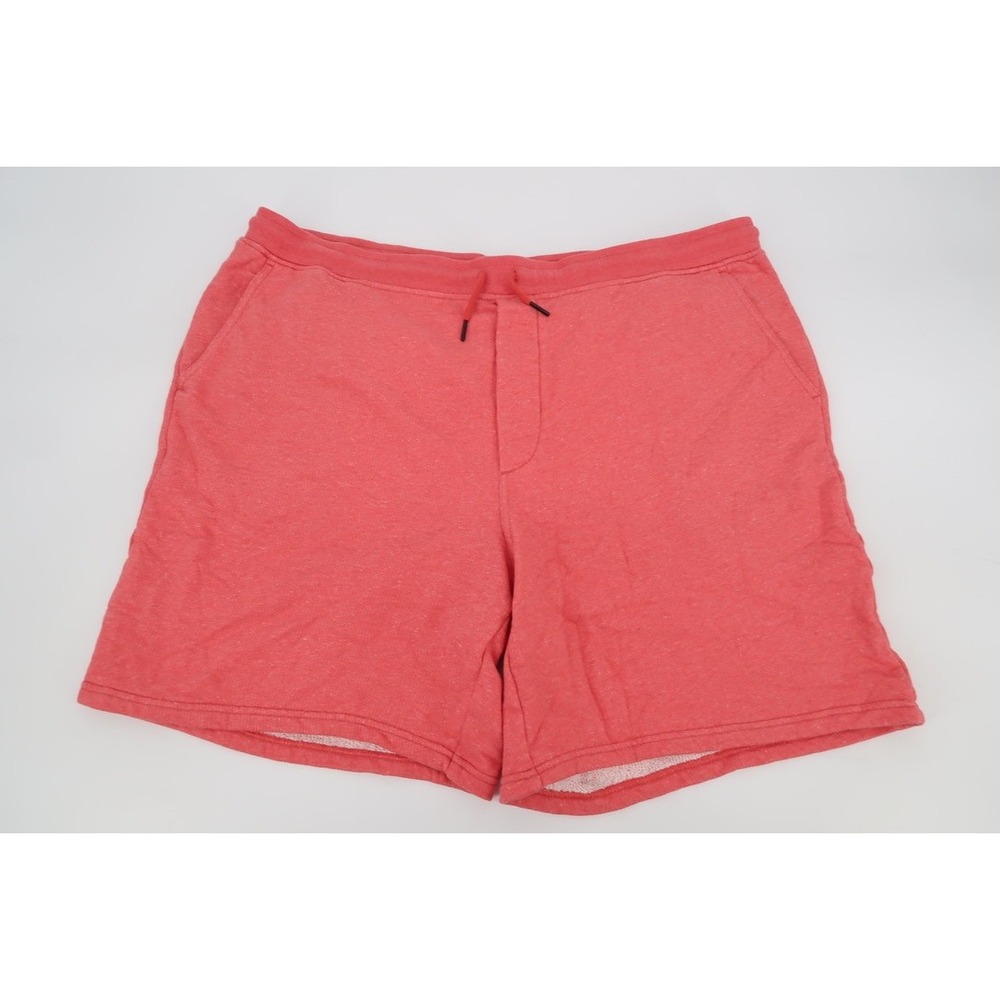 Patagonia Mahnya Fleece‎ Shorts Mens XXL Coral Red Heathered Organic Cotton